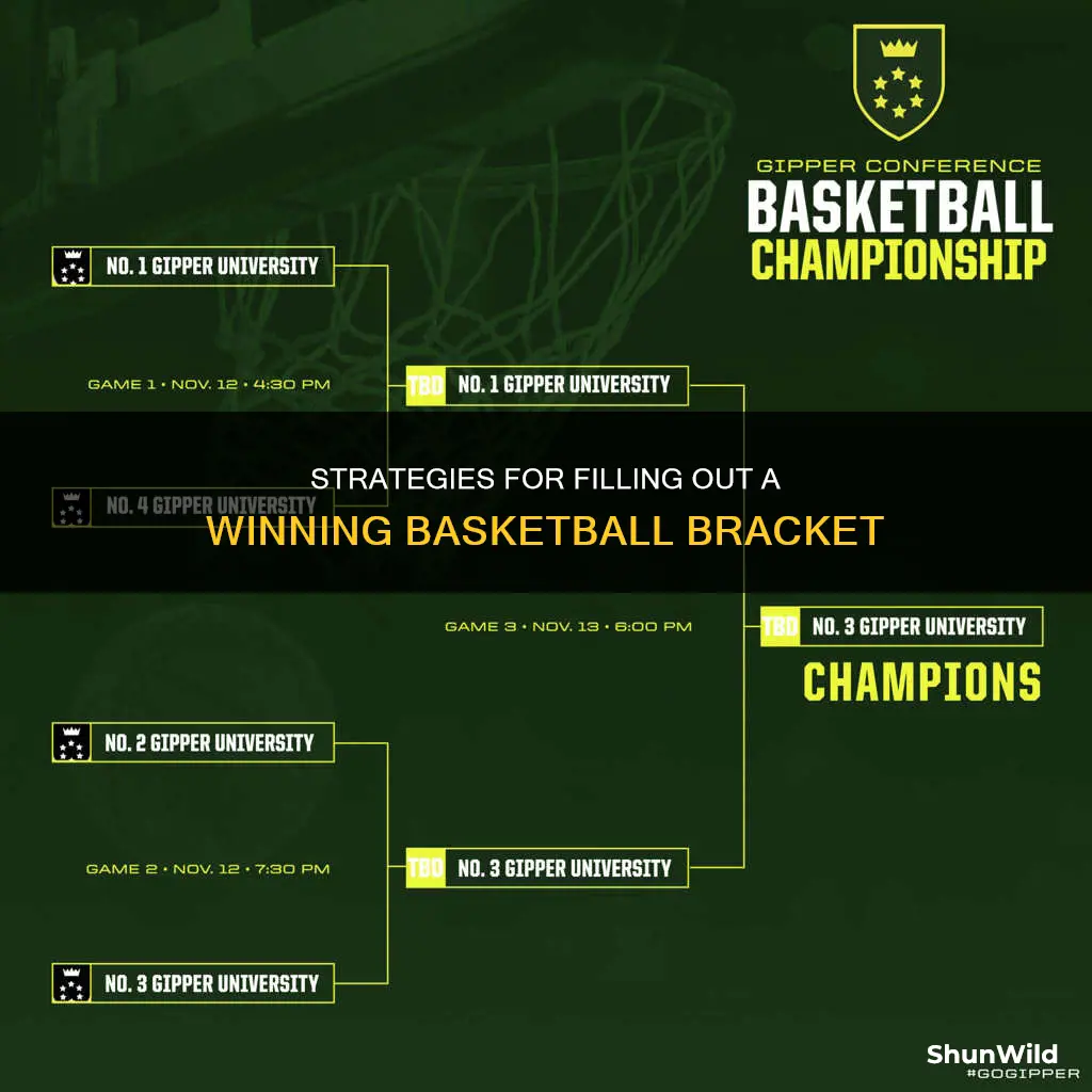 how to fill out a basketball bracket