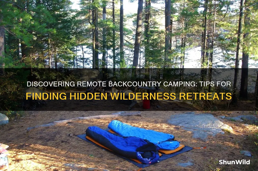 how to find backcountry camping