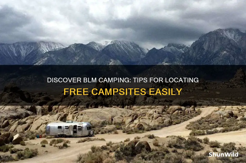 how to find blm camping