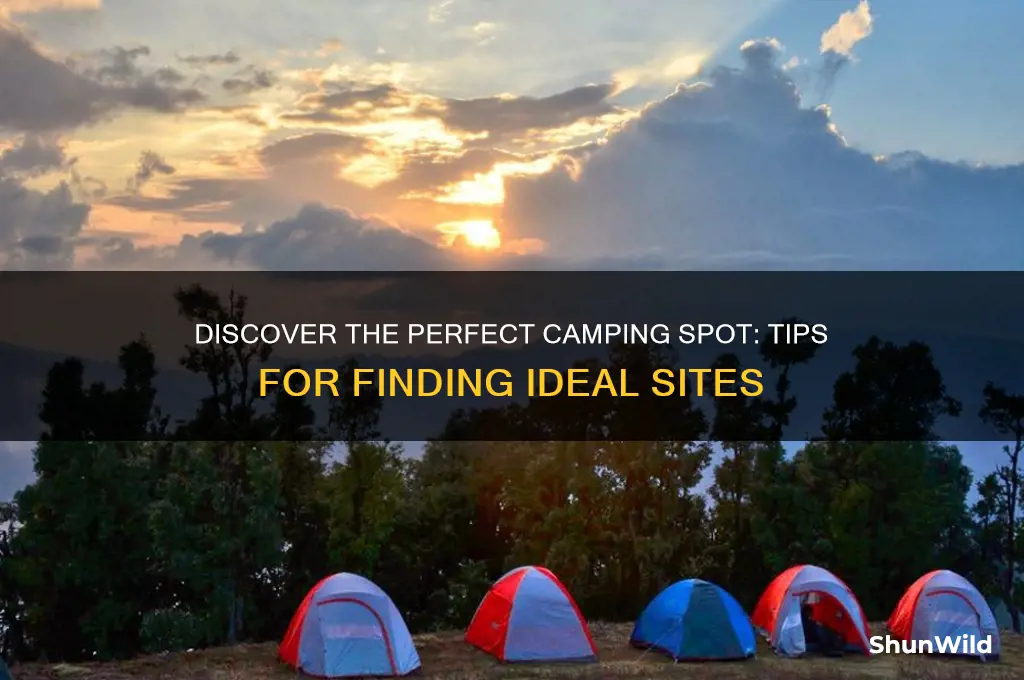 how to find camping sites