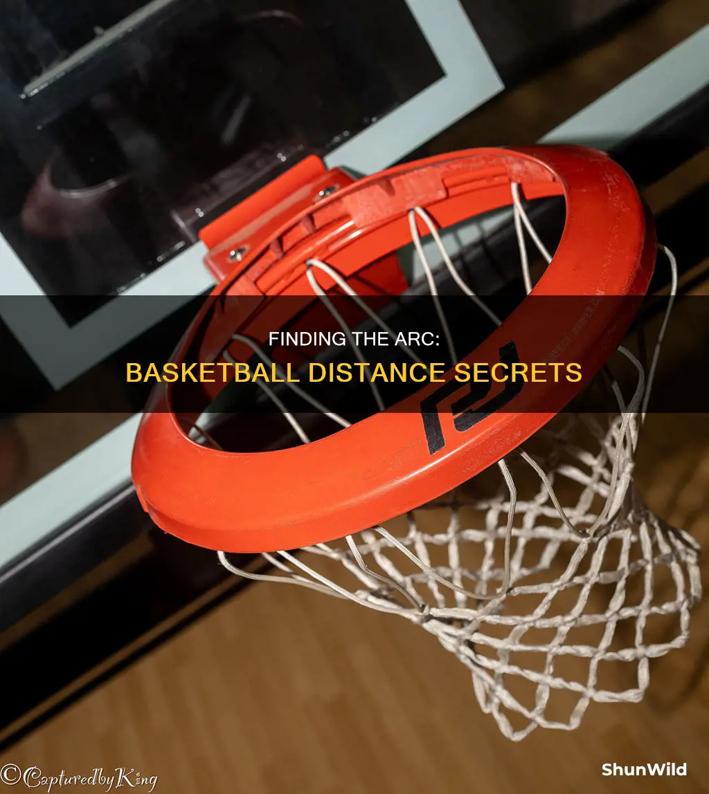how to find distance of arc taken by basketball