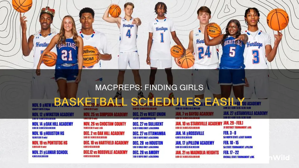 how to find girls basketball schedules on macpreps