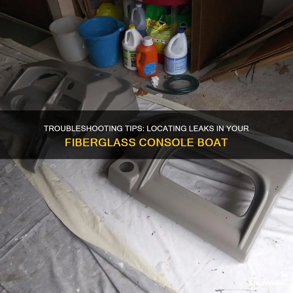 how to find leak in fiberglass center console boat