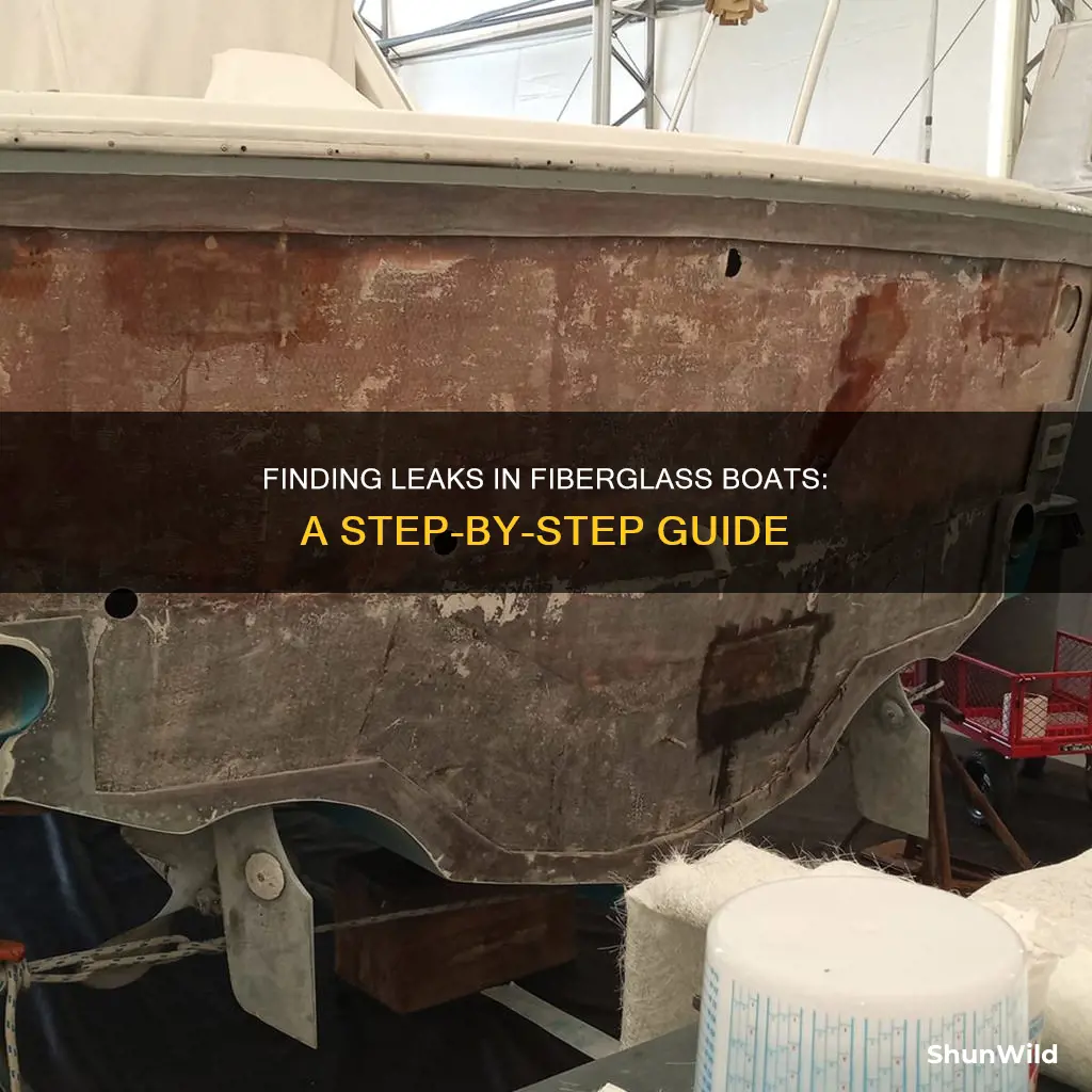 how to find leak in fiberglass center console boat