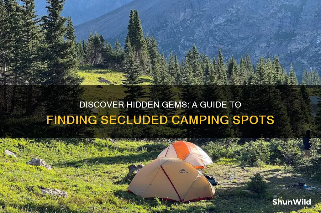 how to find secluded camping