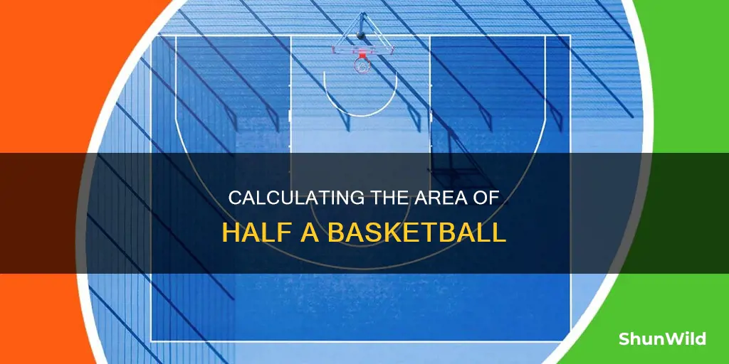 how to find the area of half a basketball