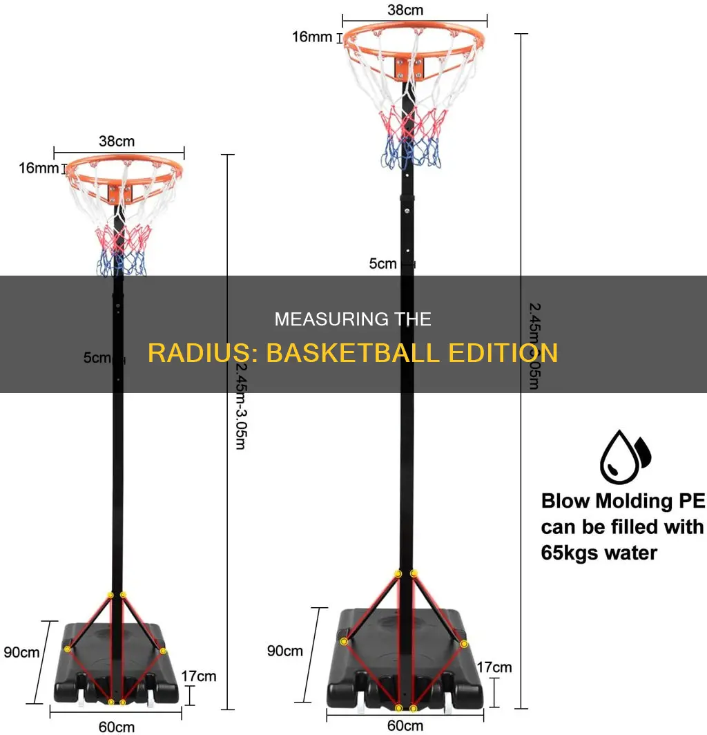 how to find the radius of a basketball