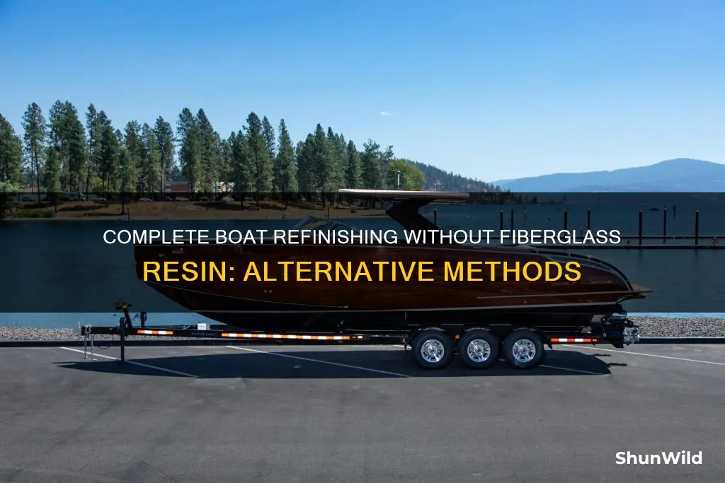 how to finsh a oowd striped boat without fiberglass resin