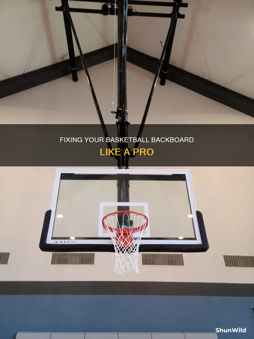 how to fix a basketball goal backboard