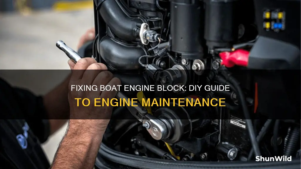 how to fix a boat engine block