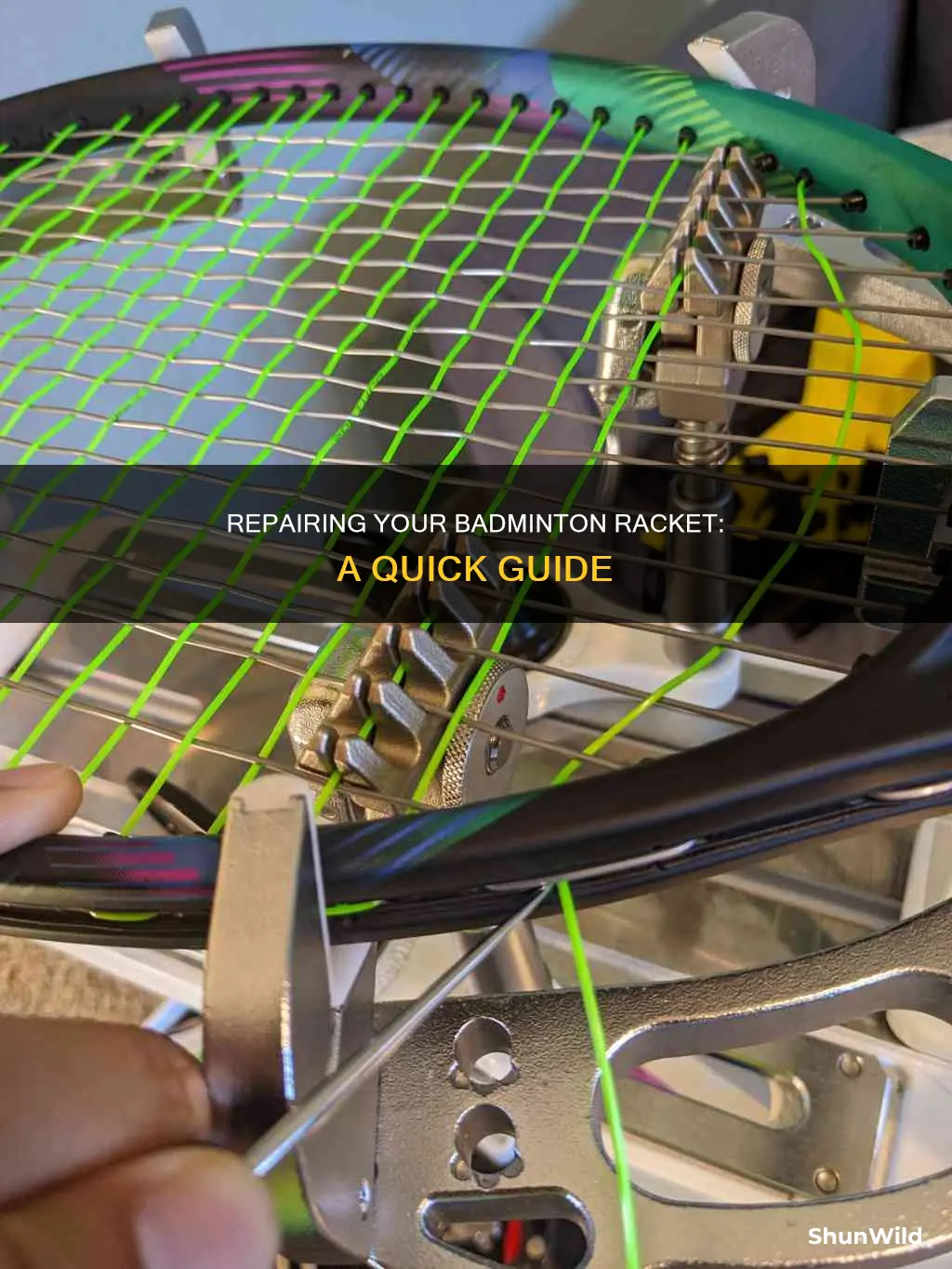 how to fix a broken badminton racket frame