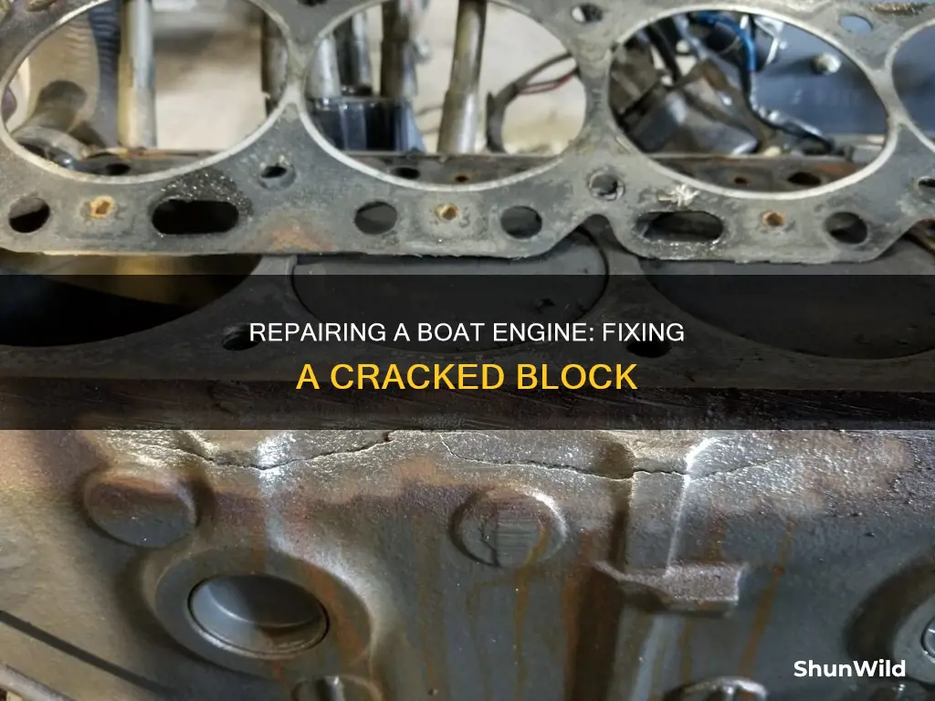 how to fix a cracked block on a boat engine