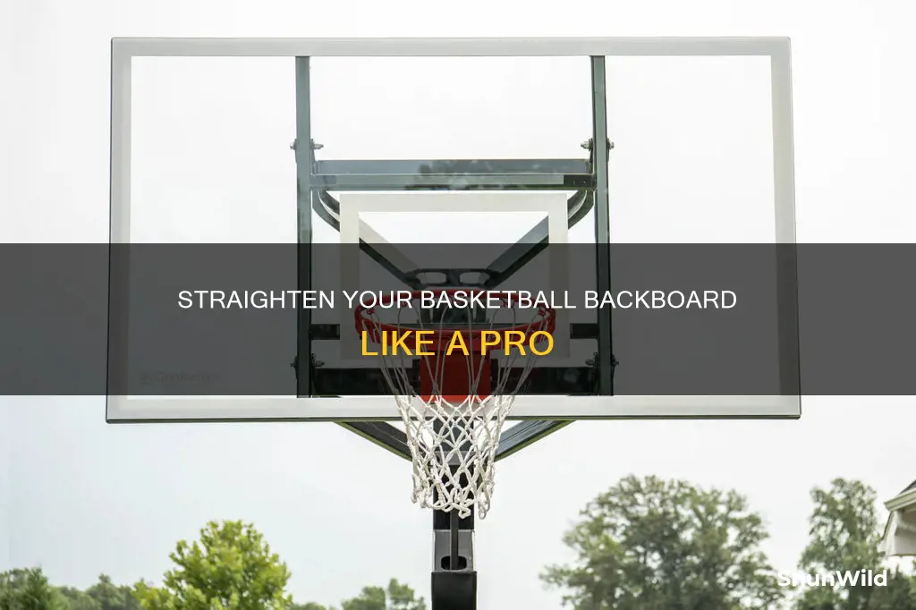 how to fix a crooked basketball backboard