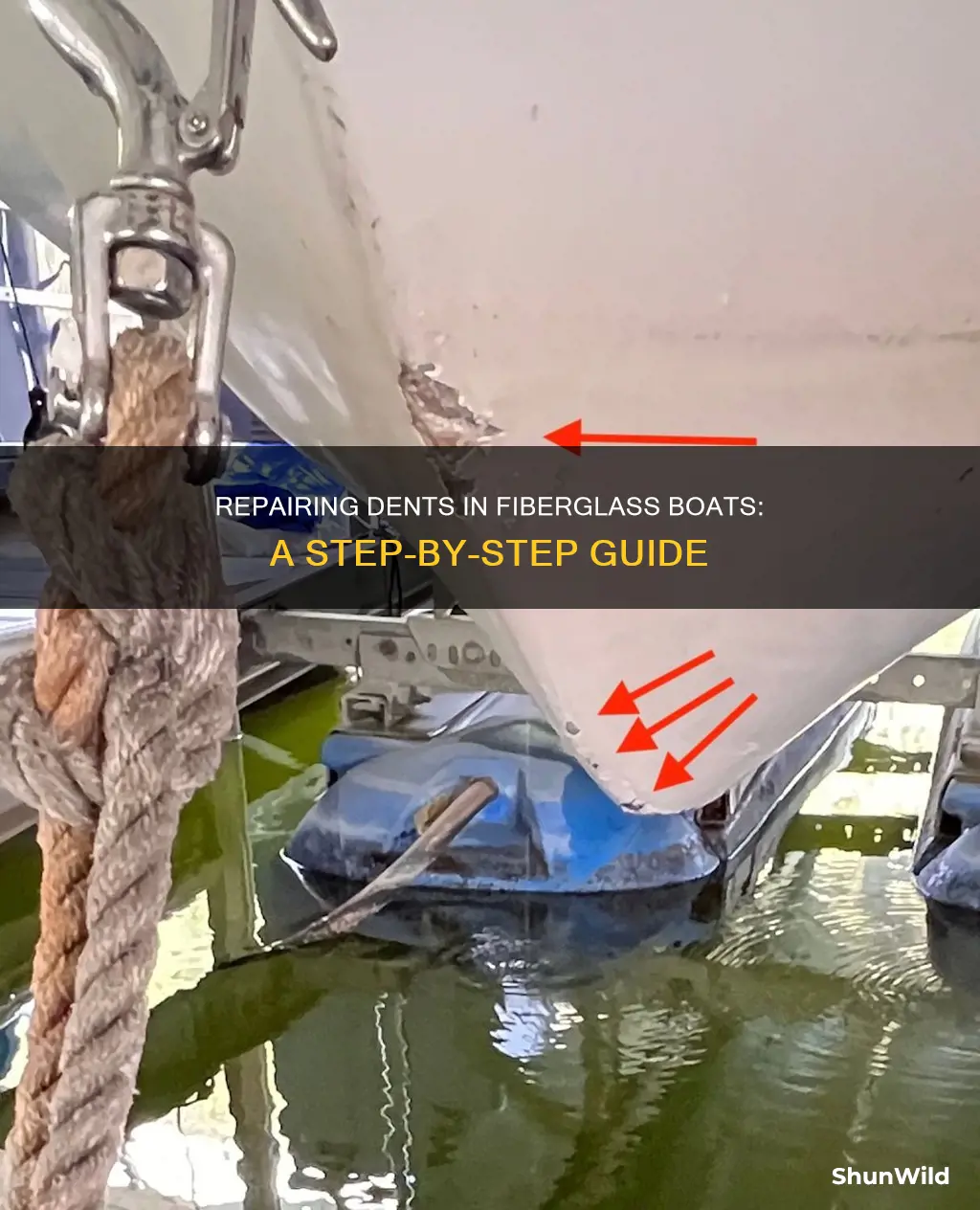 how to fix a dent in a fiberglass boat