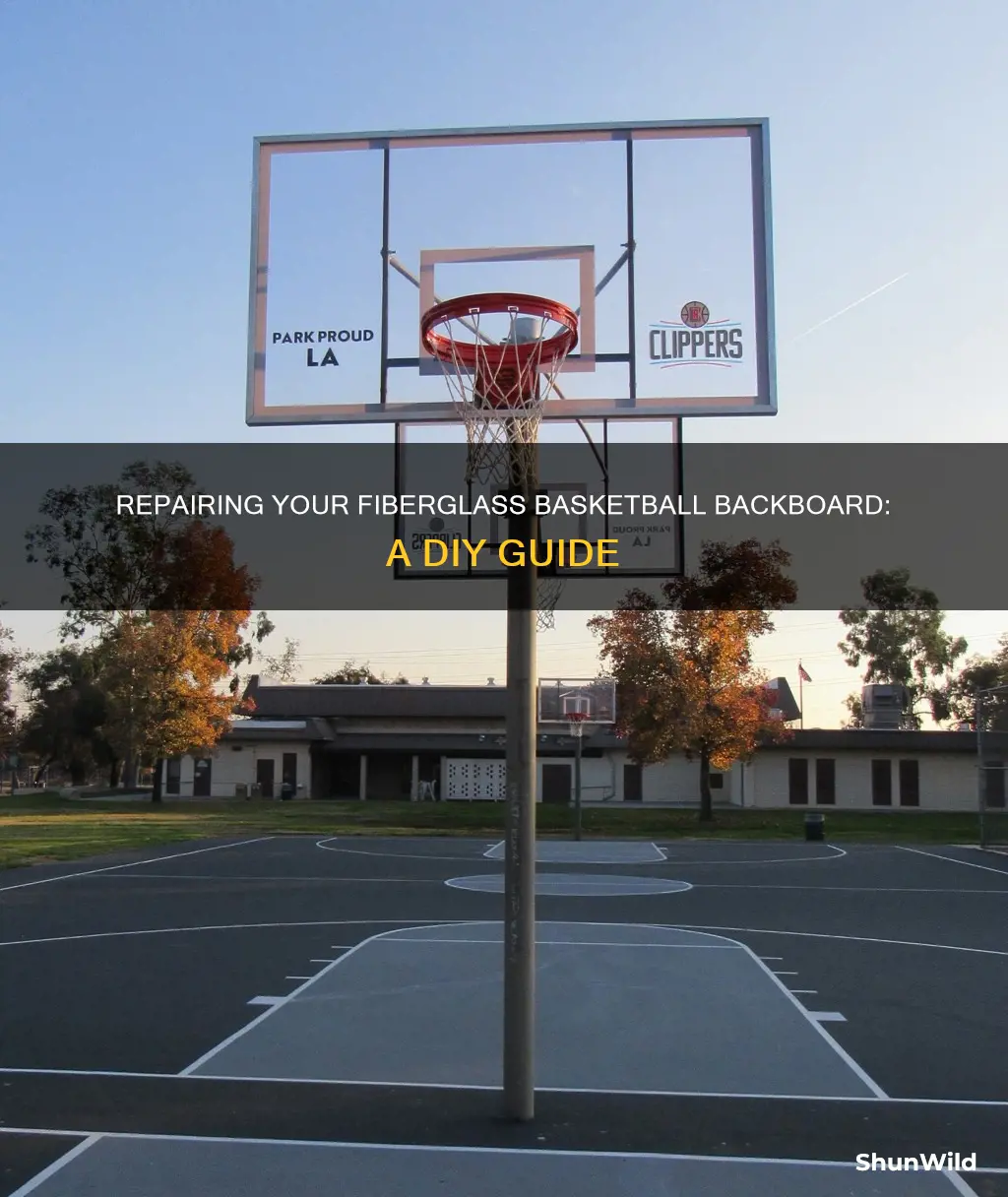 how to fix a fiberglass basketball backboard