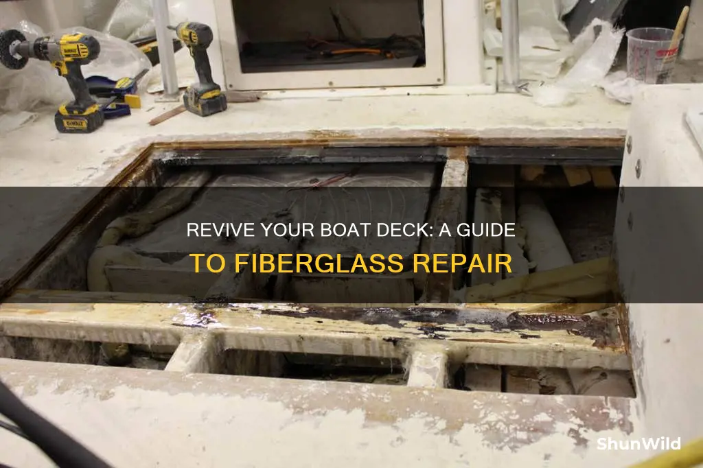 how to fix a fiberglass boat deck