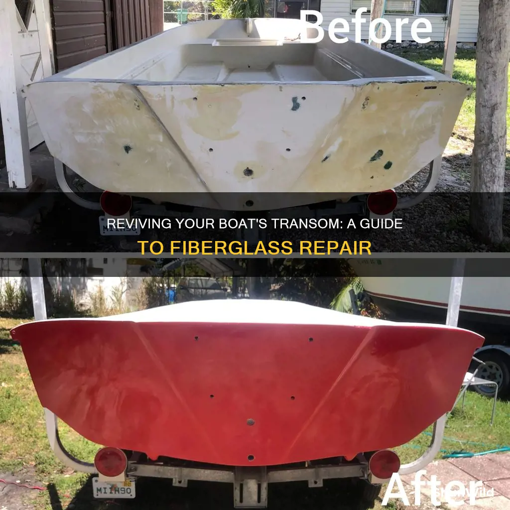 how to fix a fiberglass boat transom