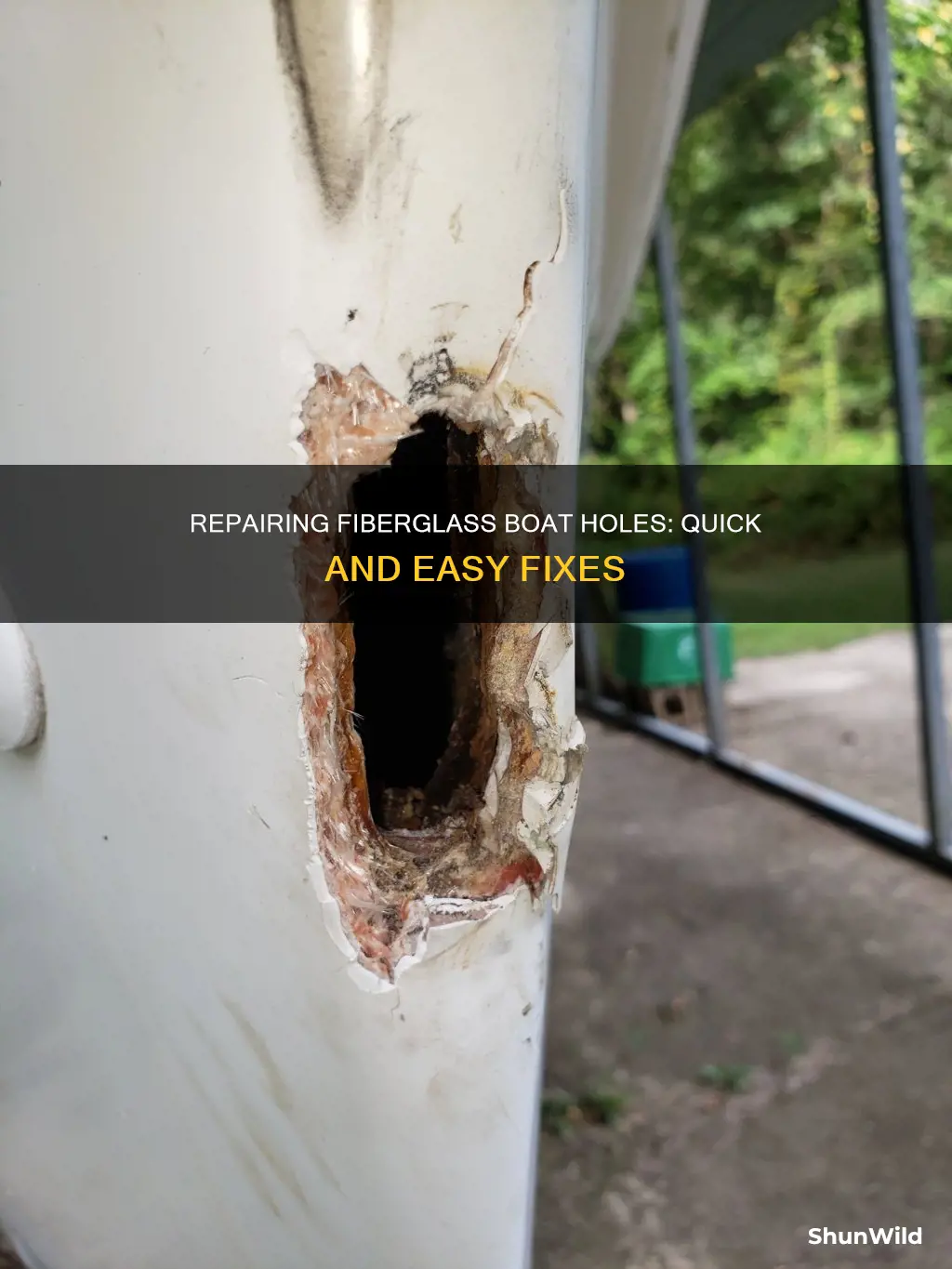 how to fix a hole in fiberglass boat