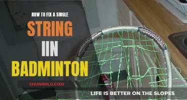 Fixing a Single String: A Badminton Guide