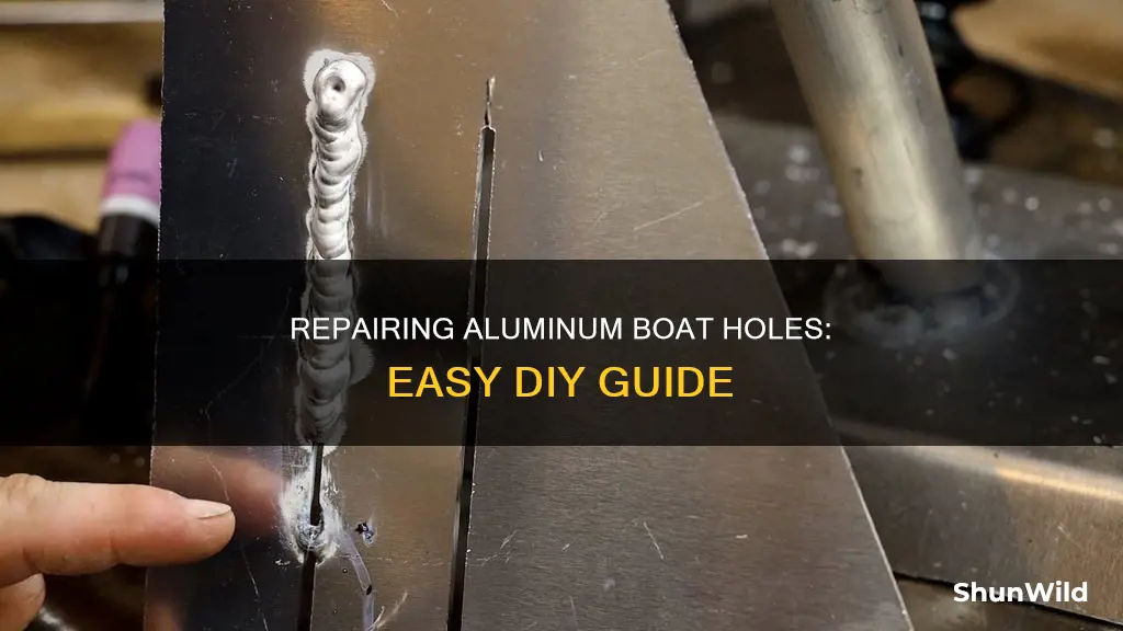 how to fix aluminum boat holes