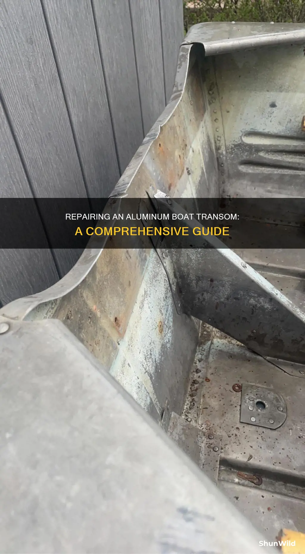 how to fix aluminum boat transom