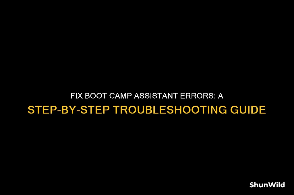 how to fix boot camp assistant cannot be used