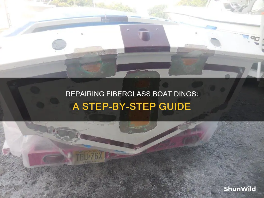 how to fix fiberglass ding on boat