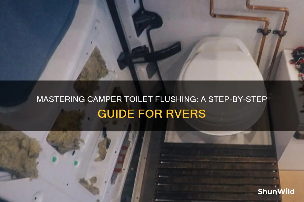 how to flush camper toilet