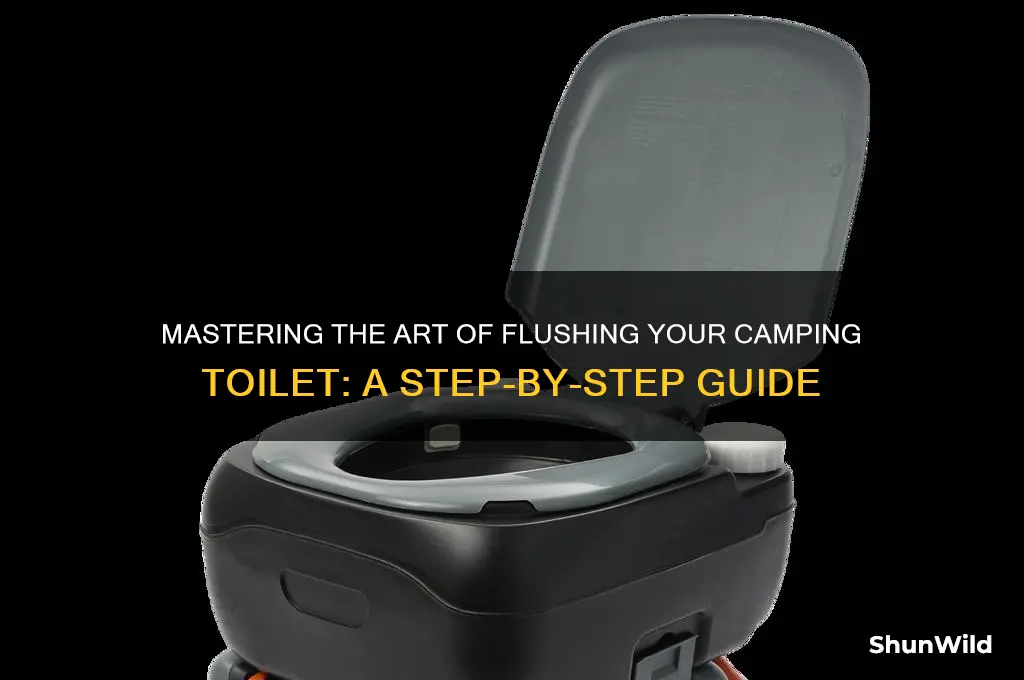 how to flush camping toilet
