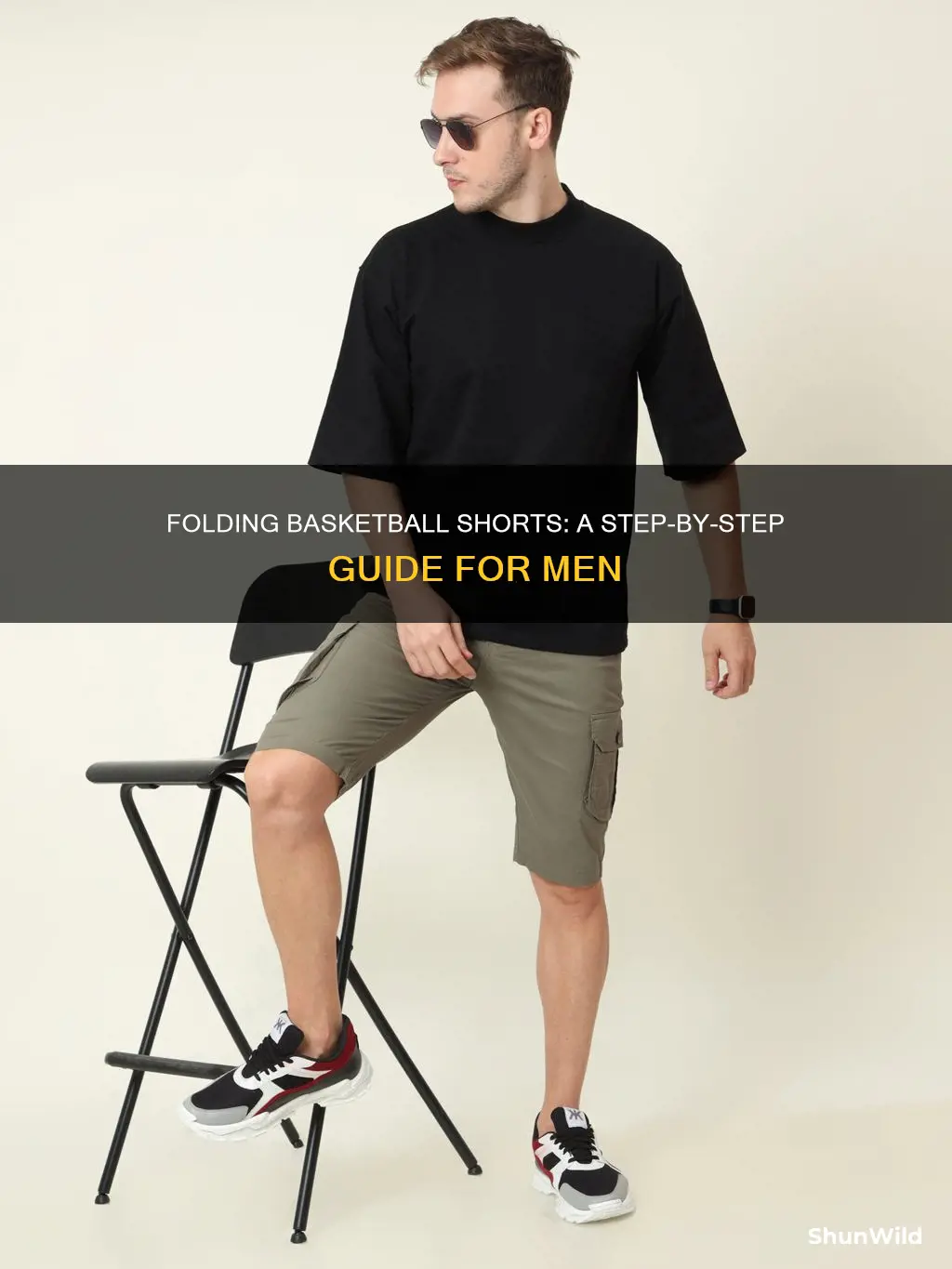 how to fold mens basketball shorts
