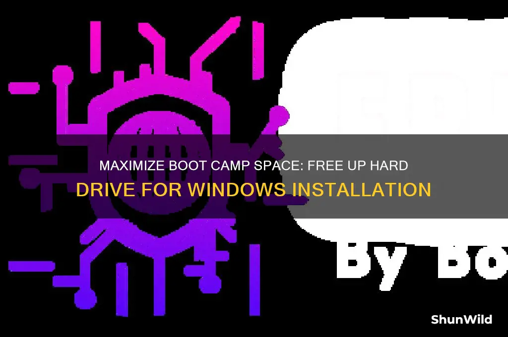 how to free up hard driver for boot camp