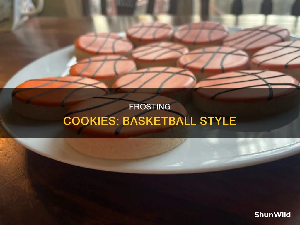 how to frost cookies like basketballs