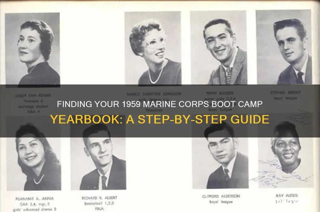 how to get 1959 marine corps boot camp yearbook