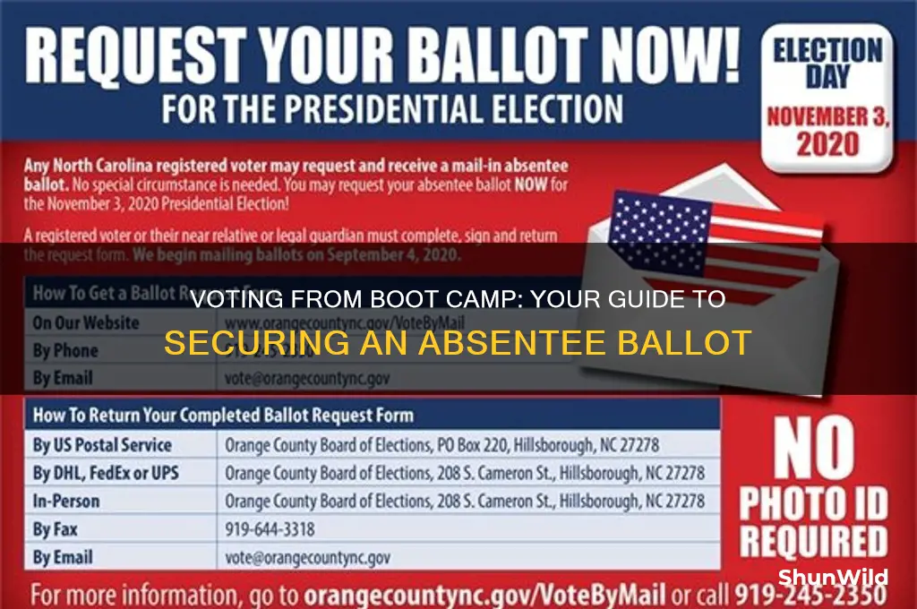 how to get absentee ballot while in boot camp