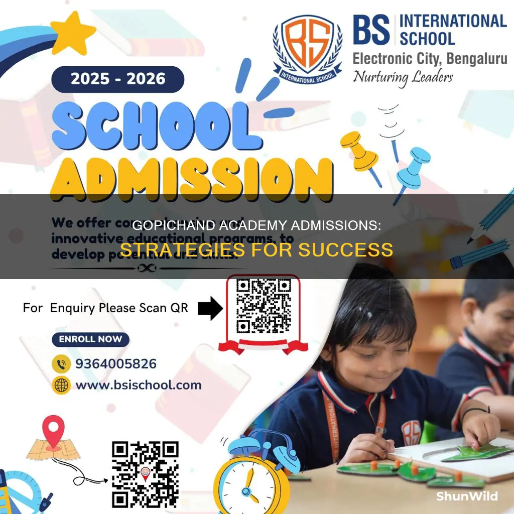 how to get admission in gopichand badminton academy