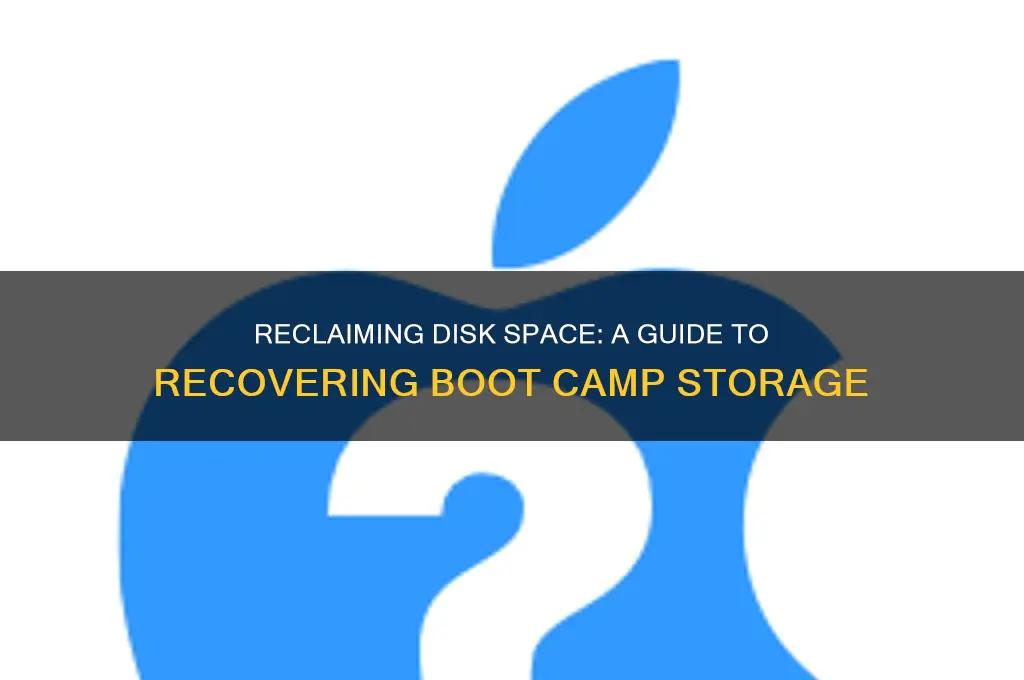 how to get disc storage back from boot camp