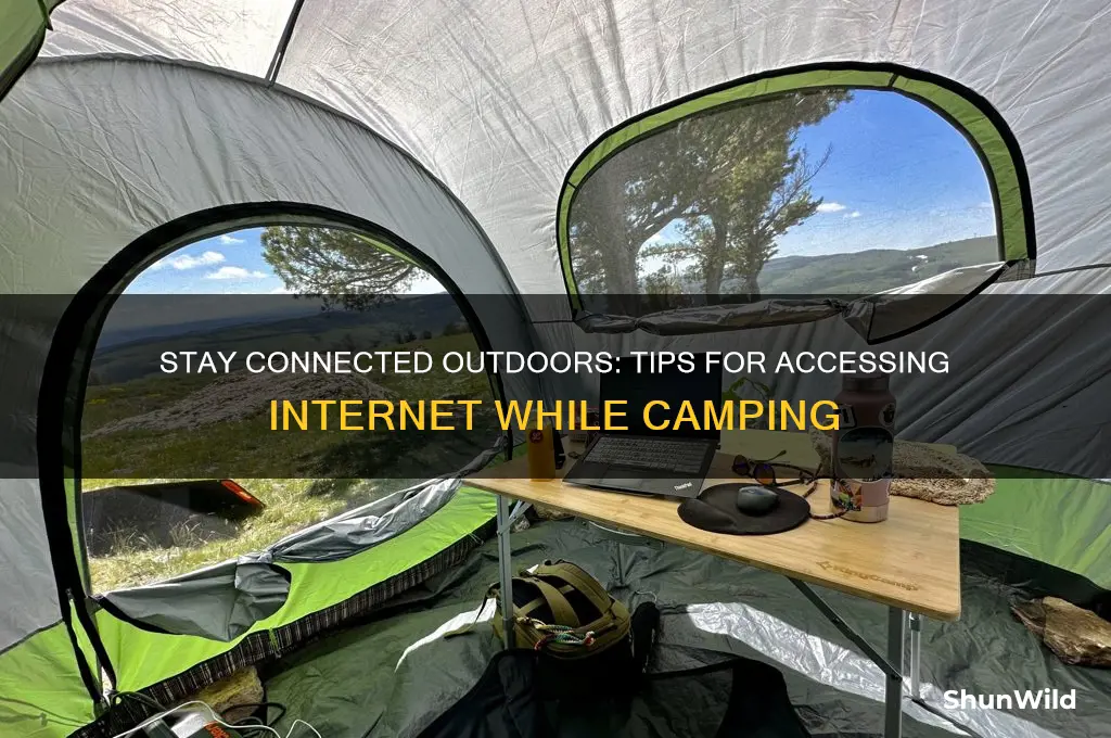 how to get internet camping