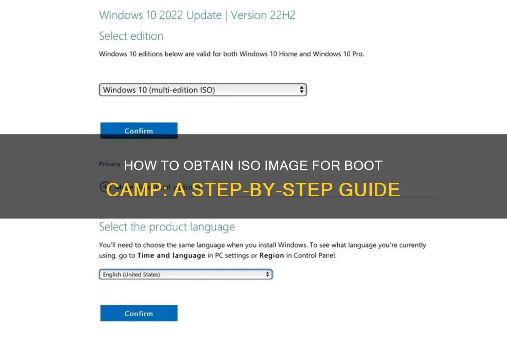 how to get iso image for boot camp