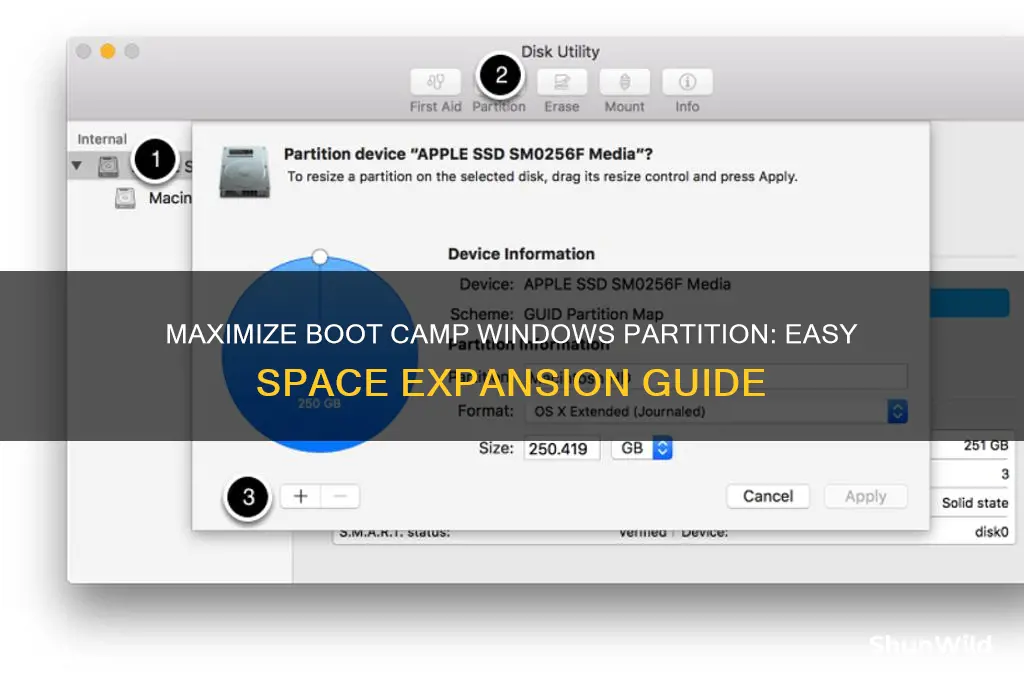 how to give windows more space on boot camp