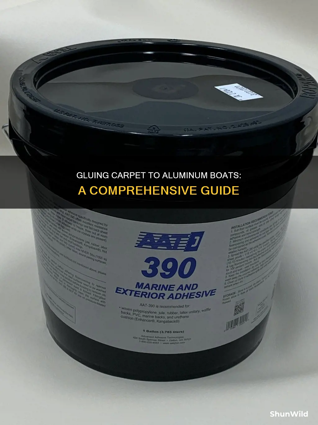 how to glue carpet to aluminum boat