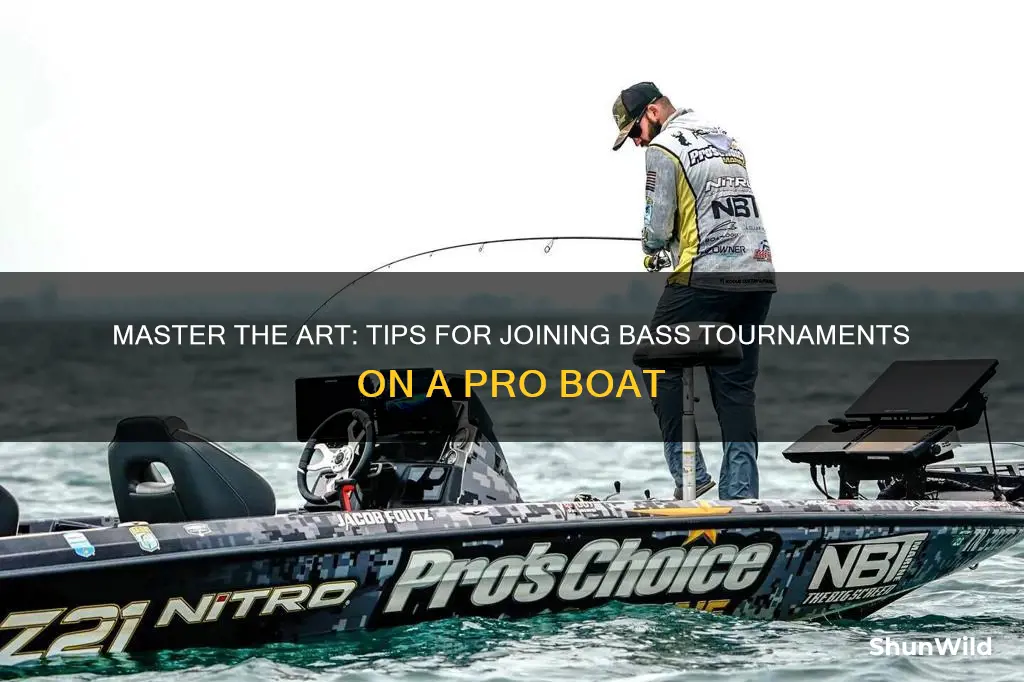 how to go on bass tournaments boat with pro