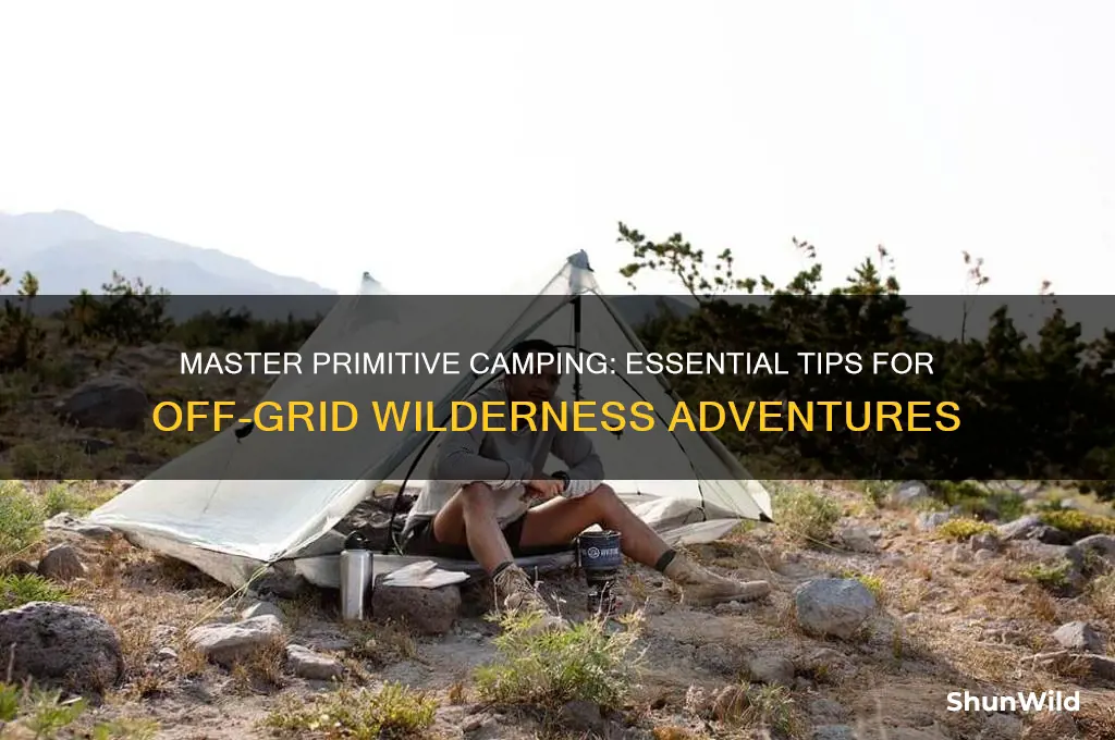 how to go primitive camping