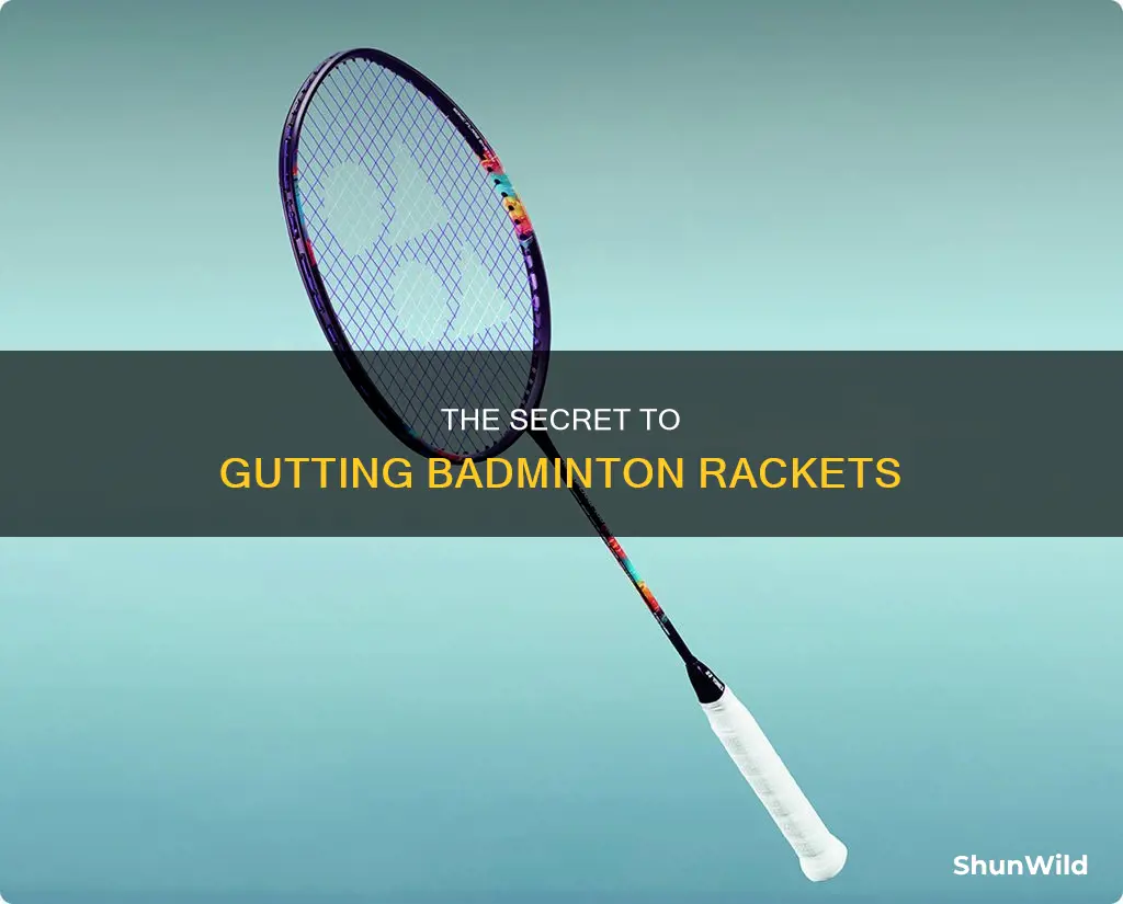 how to gut badminton racket