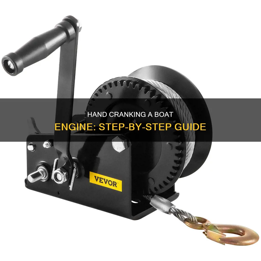 how to hand crank a boat engine