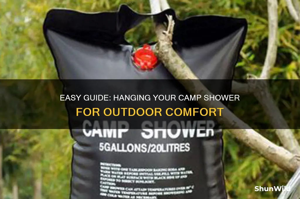 how to hang camp shower