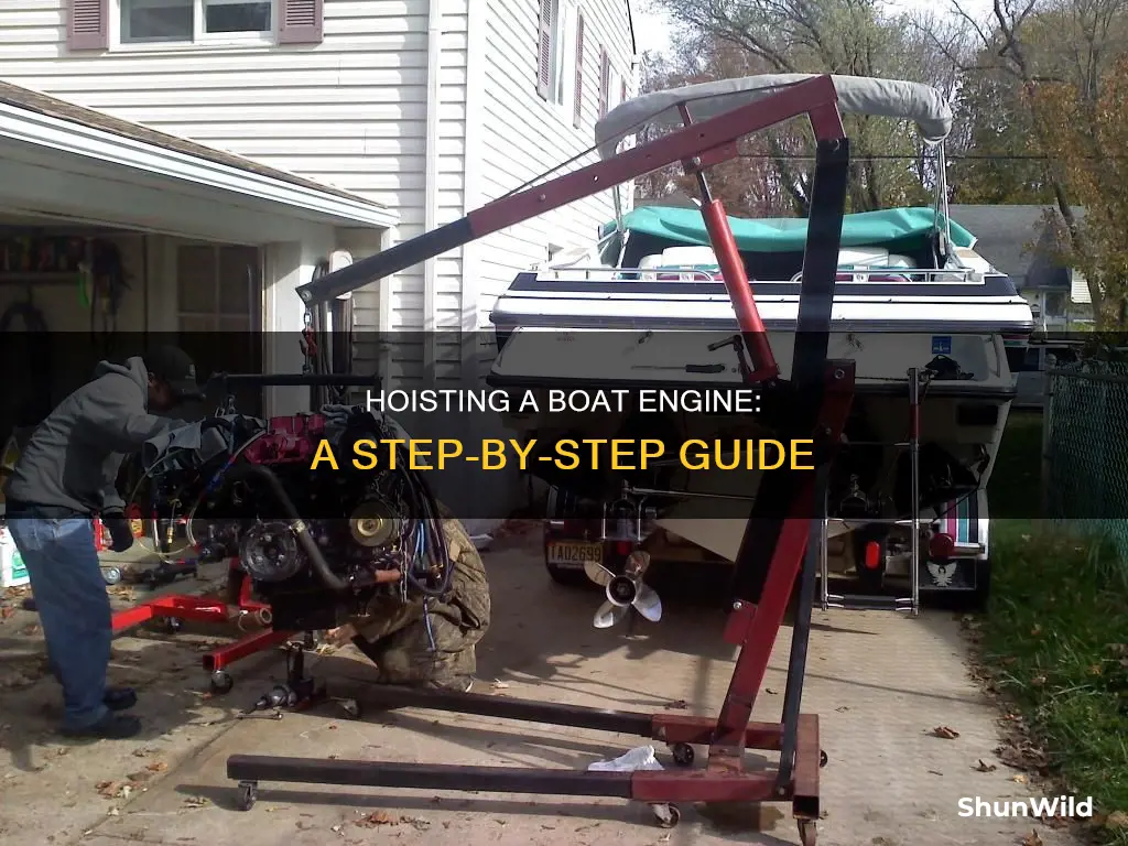 how to hoist a boat engine