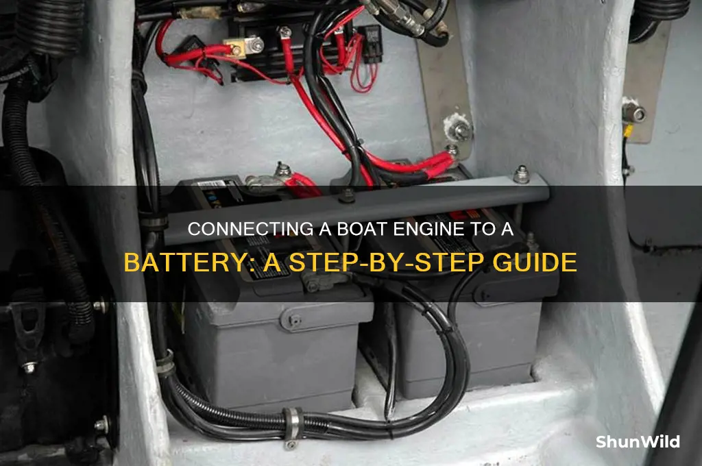 how to hook up a battery to a boat engine