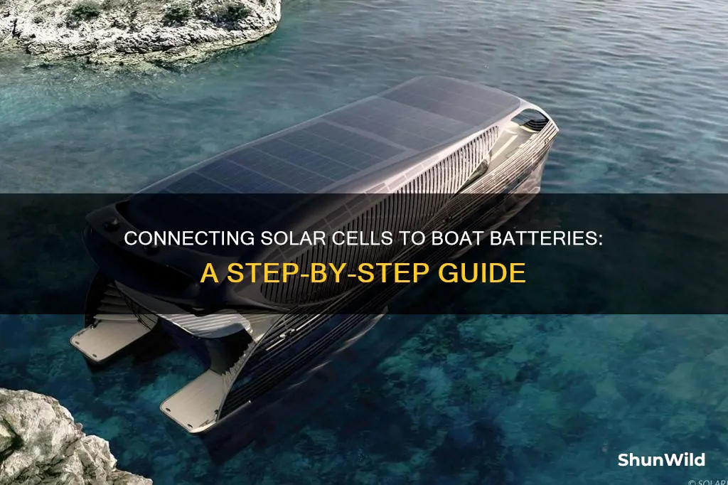 how to hook up a solar cell to boat batteries