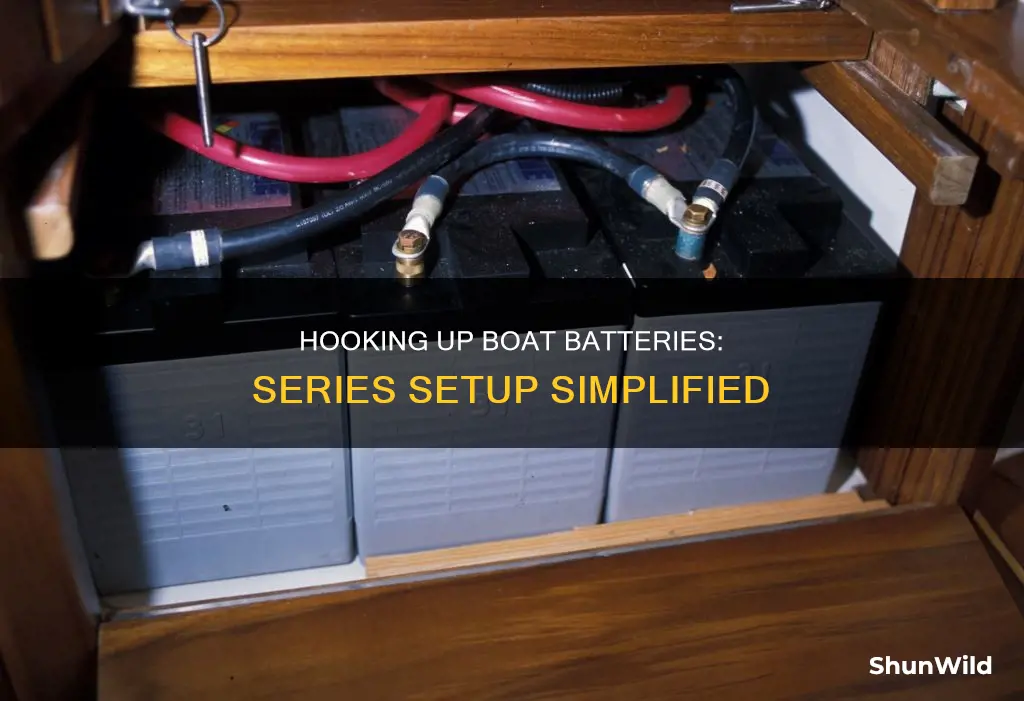 how to hook up boat batteries in series