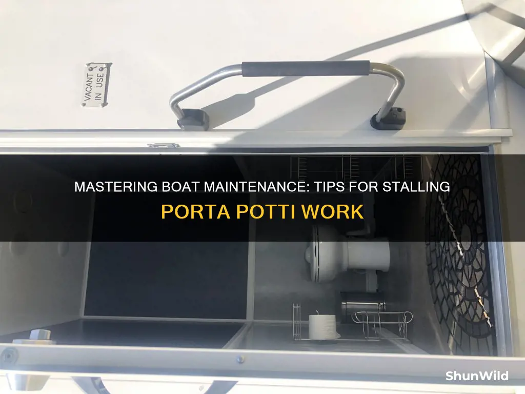 how to I stall aporta potti work on a boat